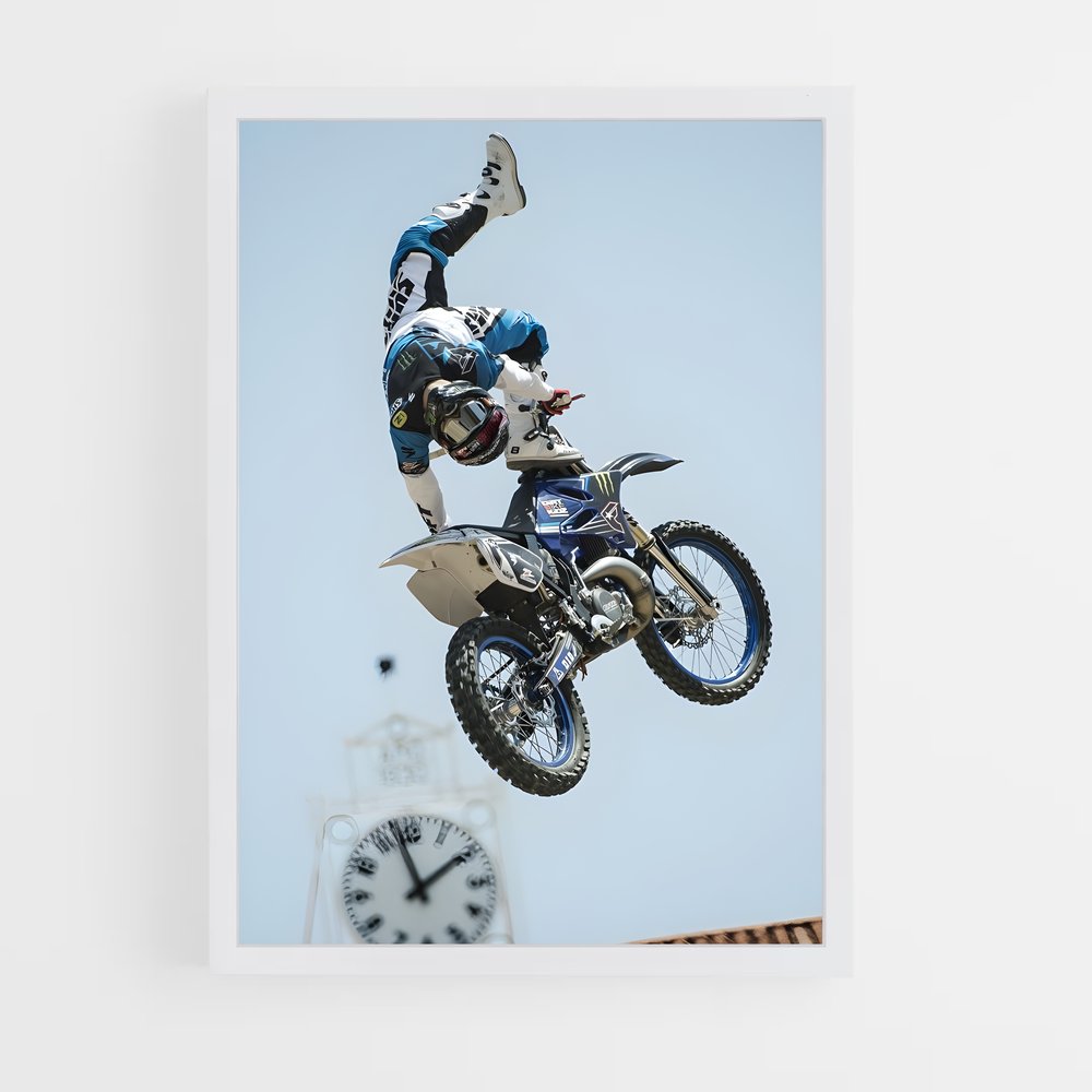 Poster Moto Volante – affiche Motocross freestyle (vue 3)